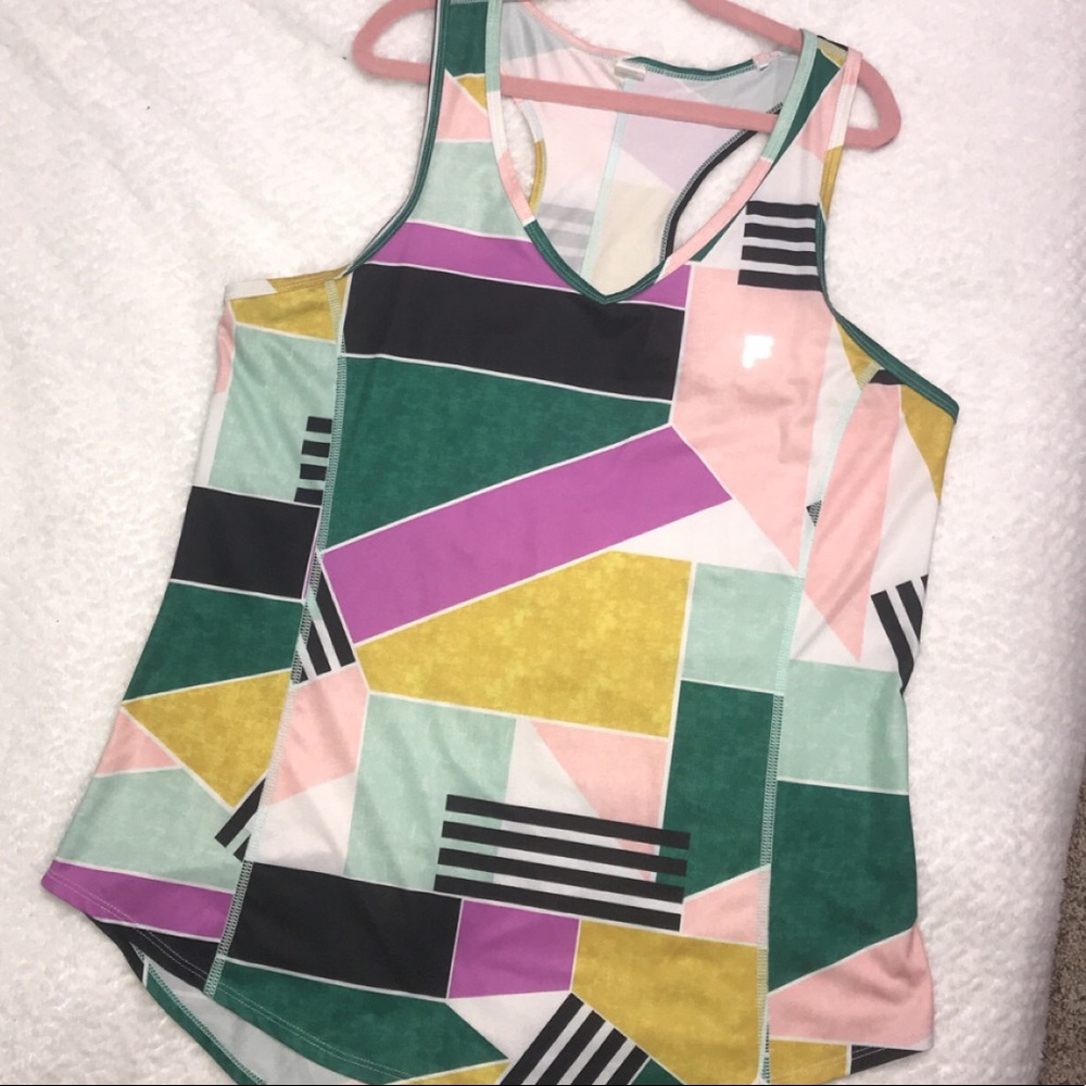 FILA Sport Racerback Tank Retro Print Activewear